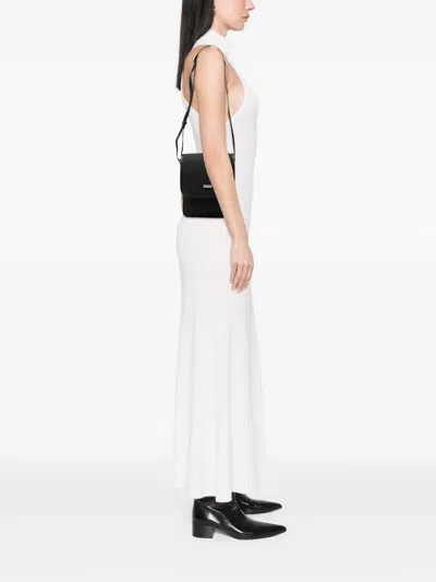 Pre-owned Burberry 2000-2017 Nova Check Trimmed Nylon Flap Crossbody Bag In Black