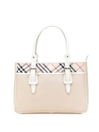 Pre-owned Burberry 2000-2017 Nova Check Trimmed Nylon Tote Bag