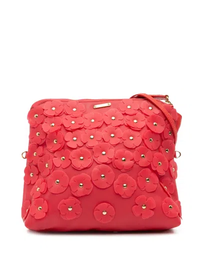 Pre-owned Burberry 2000-2017 Pvc Prorsum Petal Crossbody Bag In Red