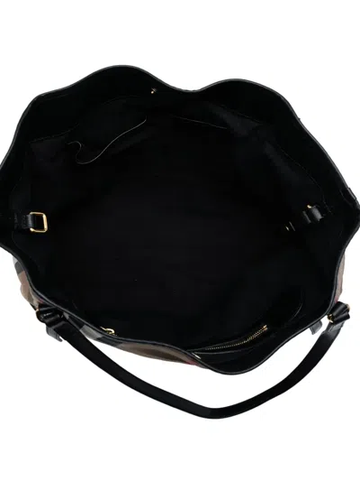 Pre-owned Burberry 2000-2017 Small House Check Canvas Canterbury Tote Bag In Brown