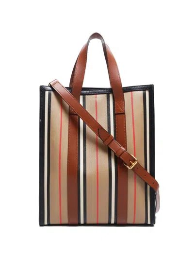 Pre-owned Burberry 2000-2020 Striped Tote Bag