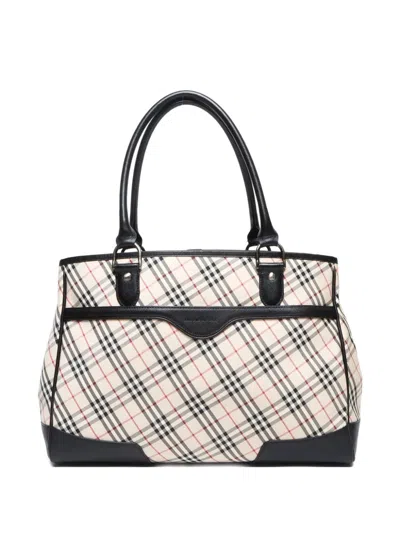 Pre-owned Burberry 2000-2020s Nova Check Tote Bag In Neutrals