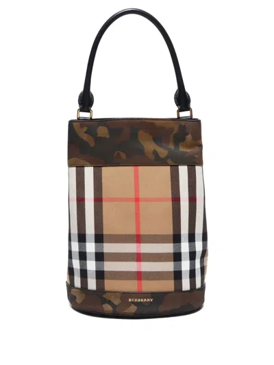 Pre-owned Burberry 2000-2020s Vintage-check Handbag In 中性色