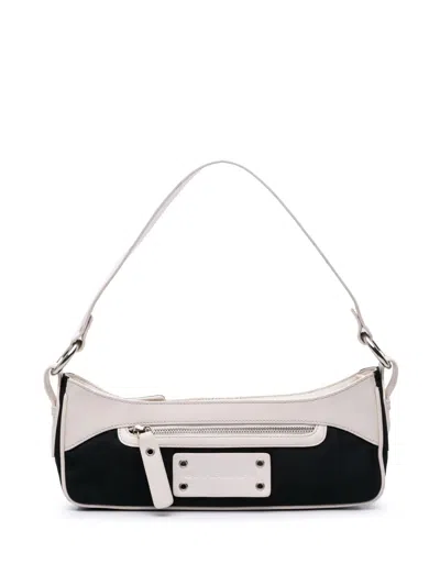 Pre-owned Burberry 2000-2024 Leather And Canvas Shoulder Bag