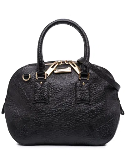 Pre-owned Burberry 2000-2024 Small Grained Calfskin Orchard Bowling Bag Satchel