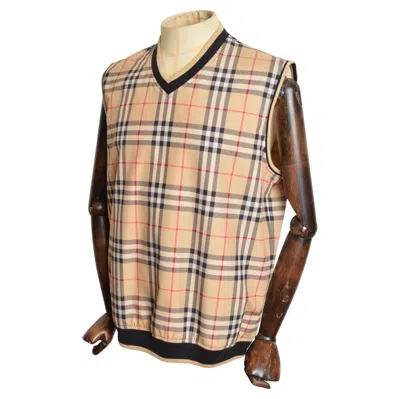 Pre-owned Burberry 2000's  Nova Check Tartan Golf Vest - Sleeveless Tank Top In Sand