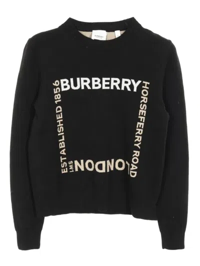 Pre-owned Burberry 2000 Horseferry Jumper In Black