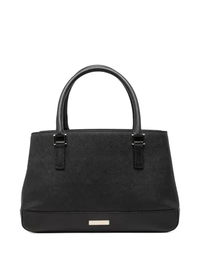 Pre-owned Burberry 2000-2017 Calfskin Handbag In Black