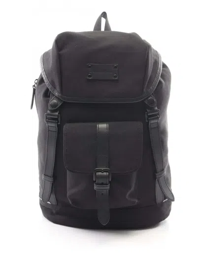 Pre-owned Burberry 2000-2017 Canvas Backpack In Black