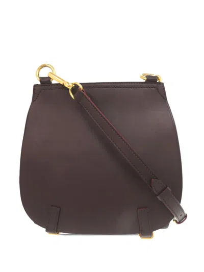 Pre-owned Burberry 2000-2017 Leather Bridle Crossbody Bag In Brown