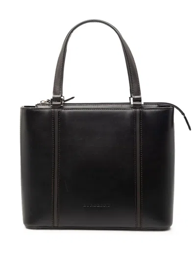Pre-owned Burberry 2000-2017 Leather Handbag In Black