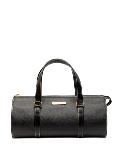 Pre-owned Burberry 2000-2017 Leather Handbag In Black