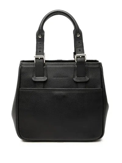 Pre-owned Burberry 2000-2017 Leather Handbag In Black