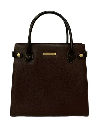 Pre-owned Burberry 2000-2017 Leather Handbag In Brown