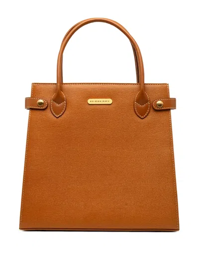 Pre-owned Burberry 2000-2017 Leather Handbag In Brown