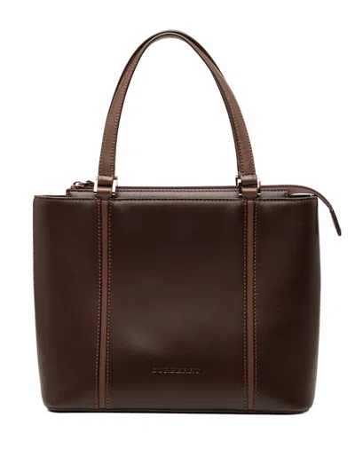 Pre-owned Burberry 2000-2017 Leather Handbag In Brown