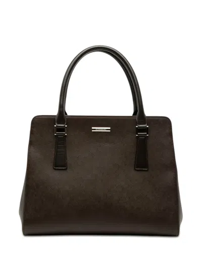 Pre-owned Burberry 2000-2017 Leather Handbag In Brown