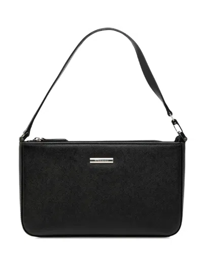 Pre-owned Burberry 2000-2017 Leather Shoulder Bag In Black