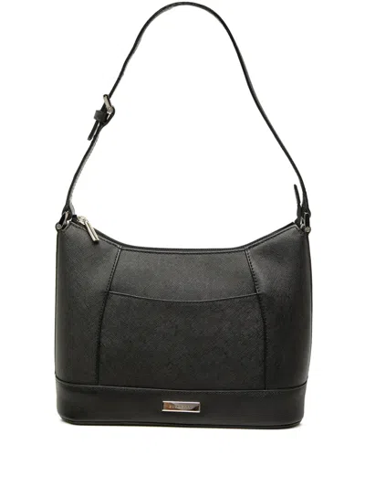 Pre-owned Burberry 2000-2017 Leather Shoulder Bag In Black