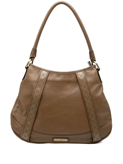 Pre-owned Burberry 2000-2017 Leather Shoulder Bag In Brown
