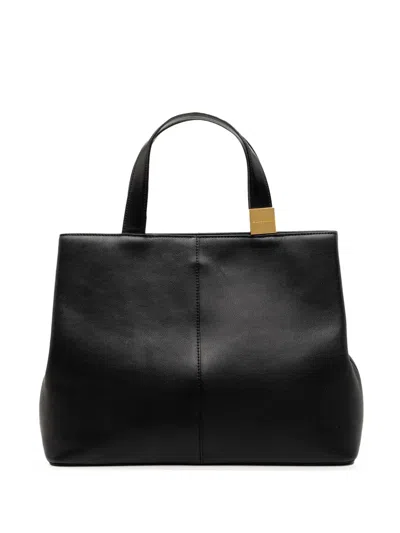 Pre-owned Burberry 2000-2017 Leather Tote Bag In Black