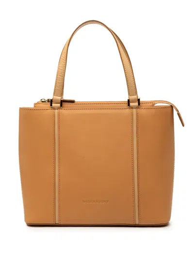 Pre-owned Burberry 2000-2017 Leather Tote Bag In Brown