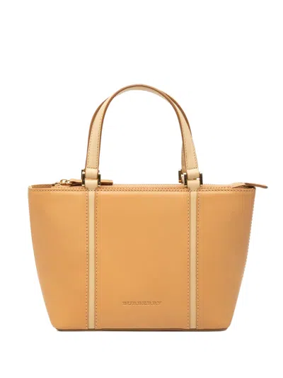 Pre-owned Burberry 2000-2017 Leather Tote Bag In Brown