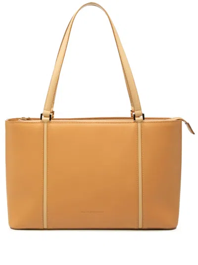 Pre-owned Burberry 2000-2017 Leather Tote Bag In Brown