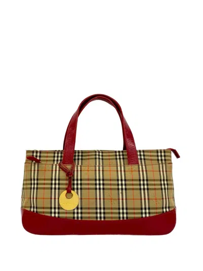 Pre-owned Burberry 2000-2017 Nova Check Handbag In Neutral