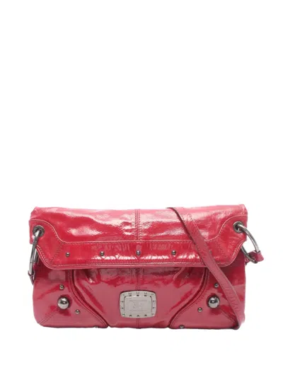 Pre-owned Burberry 2000-2017 Patent Crossbody Bag In Red