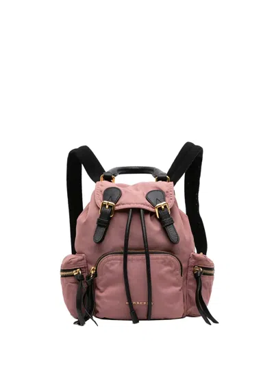 Pre-owned Burberry 2000-2017 Small Nylon Runway Backpack In 粉色