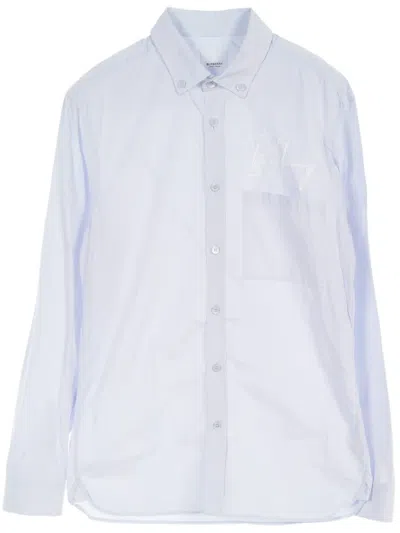 Pre-owned Burberry 2000s Buttoned Down Shirt In Blue