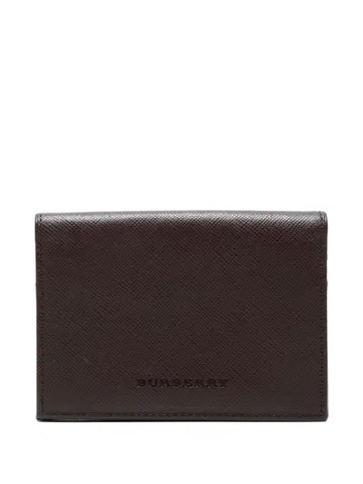 Pre-owned Burberry 2000s Leather Cardholder In Brown
