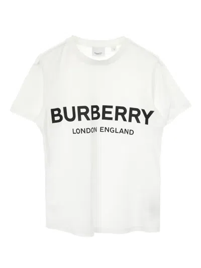 Pre-owned Burberry 2000s Logo-print Crew-neck T-shirt In White