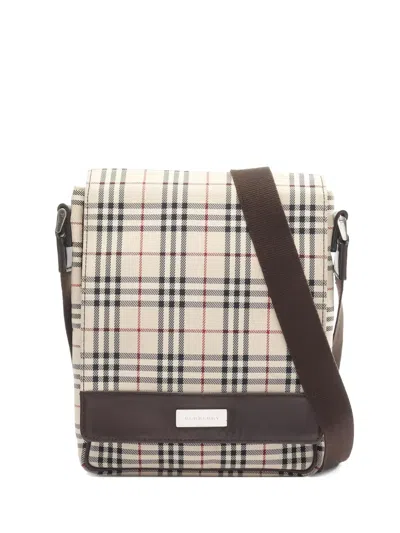 Pre-owned Burberry 2000s Nova Check Shoulder Bag In Neutral