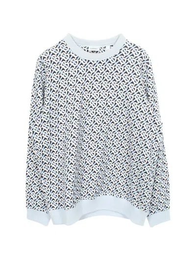 Pre-owned Burberry 2000s Tb Monogram Sweatshirt In Blue