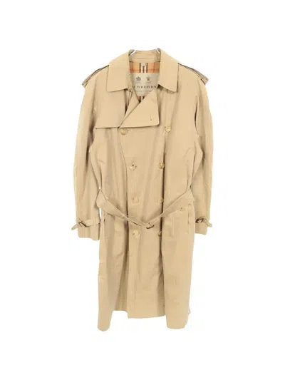 Pre-owned Burberry 2000s Westminster Heritage Trench Coat In Neutral