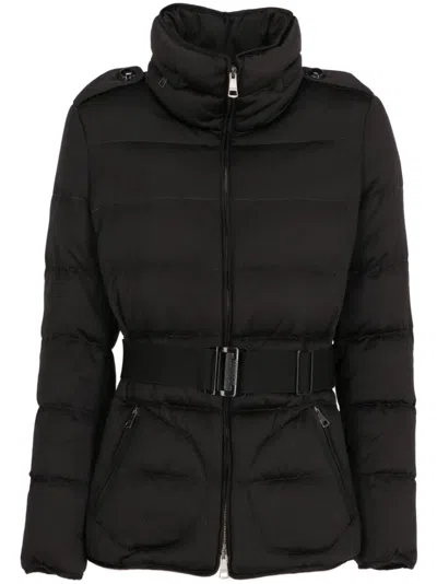 Pre-owned Burberry 2010 Belted Puffer Jacket In Black