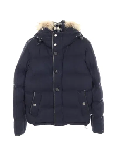 Pre-owned Burberry 2010 Hooded Down Jacket In Blue