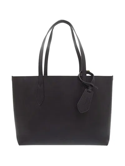 Pre-owned Burberry 2010-2019 Haymarket Check Coated Canvas Reversible Tote Bag In Black