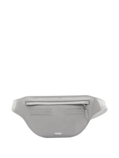 Pre-owned Burberry 2010s Brummell Leather Belt Bag In Gray