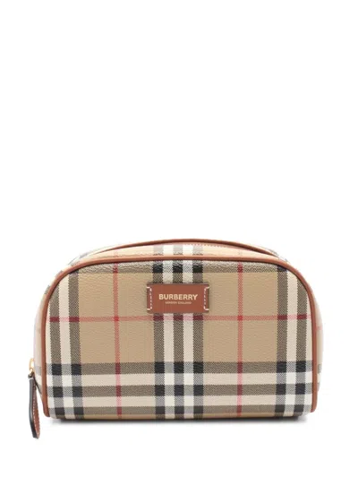 Pre-owned Burberry 2010s Check-patterned Makeup Bag
