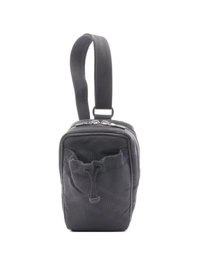 Pre-owned Burberry 2010s Check-pattern Belt Bag In Black