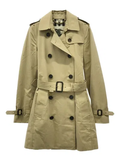 Pre-owned Burberry 2010s Double-breasted Cotton Trench Coat In Neutral