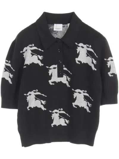 Pre-owned Burberry 2010s Ekd Polo Shirt In Black