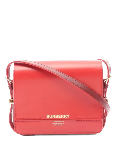 Pre-owned Burberry 2010s Grace Leather Shoulder Bag In Red