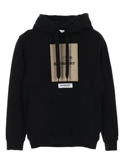 Pre-owned Burberry 2010s Logo-appliqué Hoodie In Black