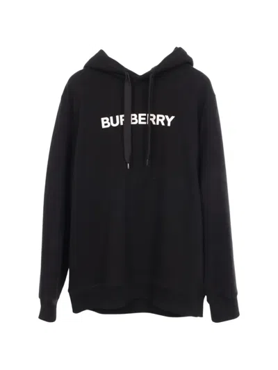 Pre-owned Burberry 2010s Logo Print Hoodie In Black