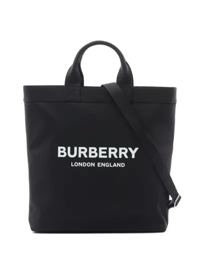 Pre-owned Burberry 2010s Logo-print Two-way Tote Bag In Black