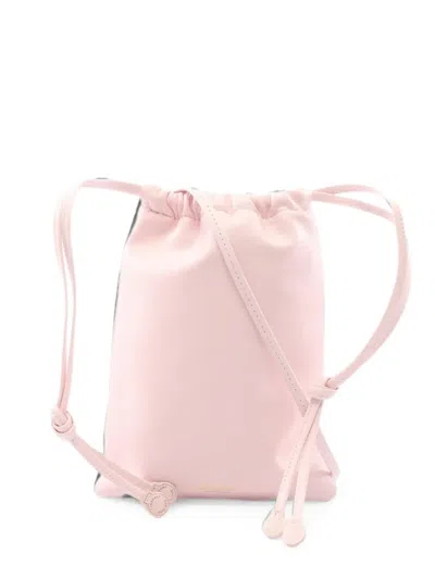 Pre-owned Burberry 2010s Mini Pochette Drawstring Shoulder Bag In Pink